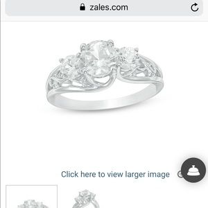 Zales Sterling Silver Infinity Engagement Ring.